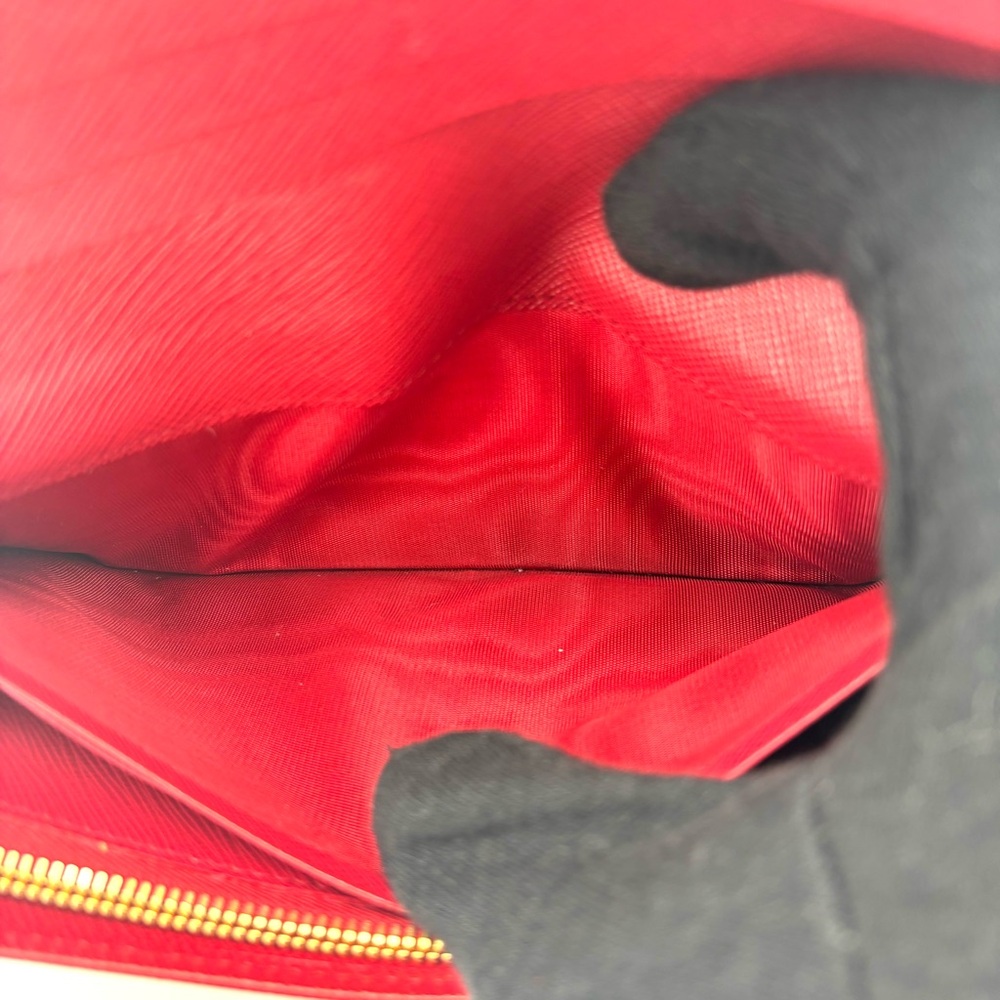 Prada Red Saffiano Leather Wallet - Picture 7 of 16